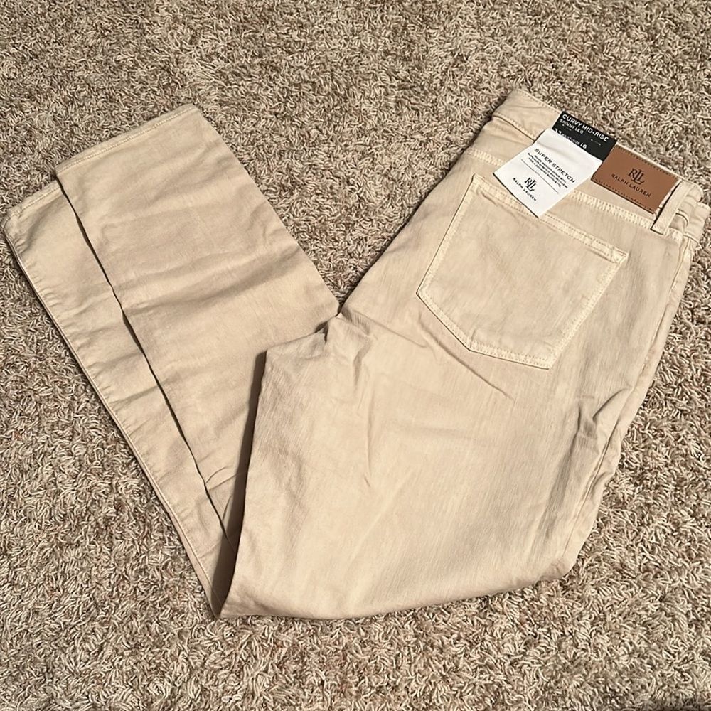 Lauren Ralph Lauren- Curvy Mid- Rise Skinny Leg - Size 16